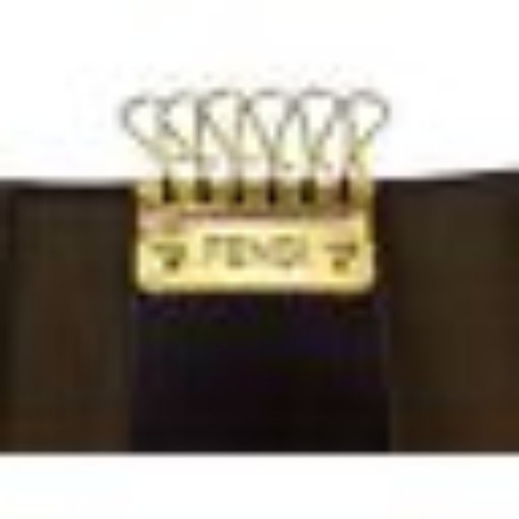 FENDI key case Zucca beige canvas ?~ leather Authentic Used - Picture 7 of 11